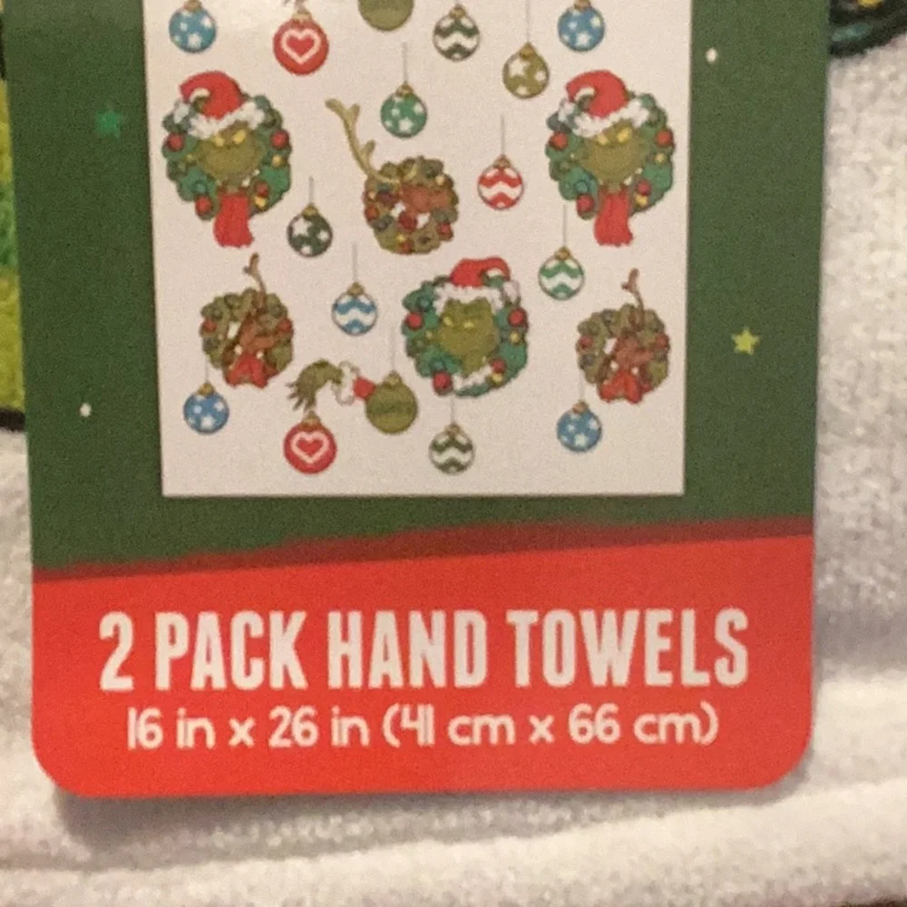 Grinch Christmas Hand Towels